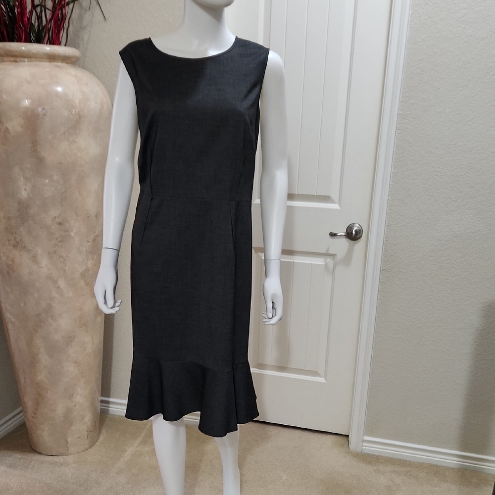 DKNYC Fish Tale Dark Gray Sleeveless Dress